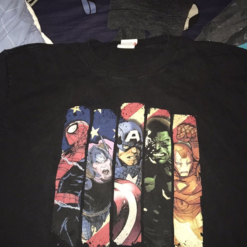 Black marvel supper heroes shirt